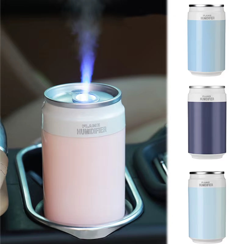 Car Can Humidifier Mini USB Air Humidifier Oil Diffuser Rechargeable Humidifier Portable Office Car Mouisture Auto Accessories