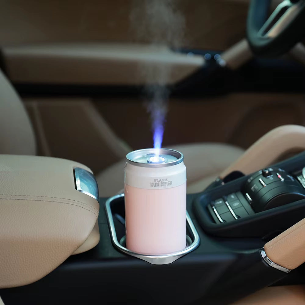 Car Can Humidifier Mini USB Air Humidifier Oil Diffuser Rechargeable Humidifier Portable Office Car Mouisture Auto Accessories