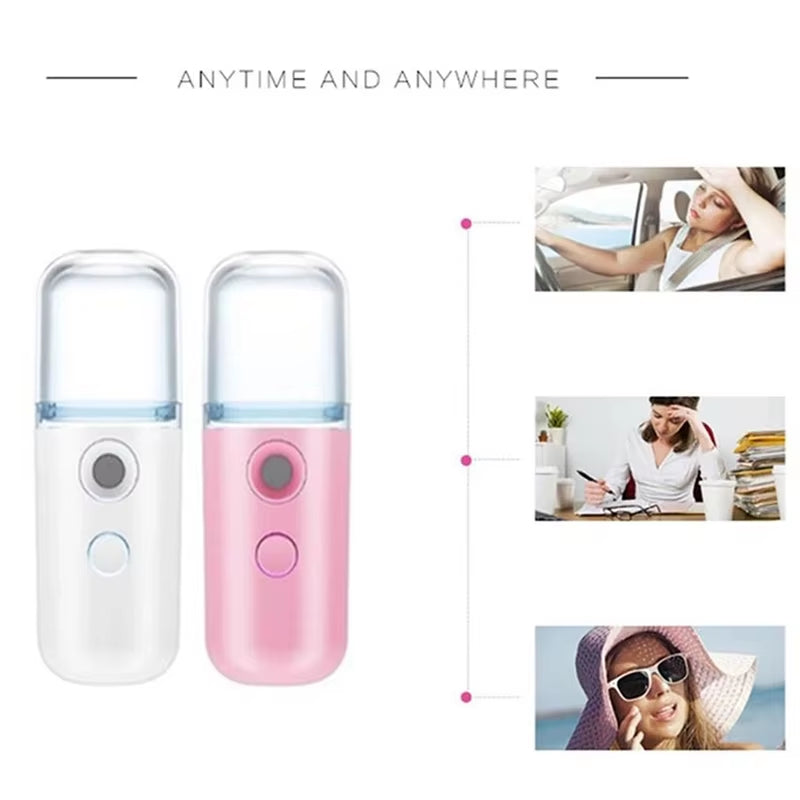 30Ml Mini Humidifier for Car Home Office Portable Rechargeable Small Wireless Personal Face Sprayer Cool Mist Maker Humidifier