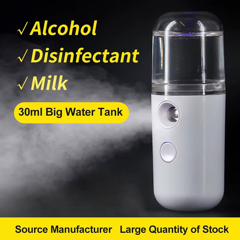 30Ml Mini Humidifier for Car Home Office Portable Rechargeable Small Wireless Personal Face Sprayer Cool Mist Maker Humidifier