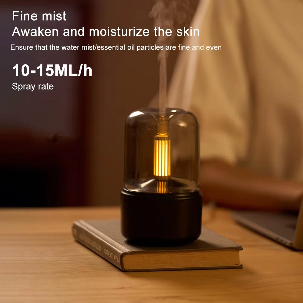 Electric Air Humidifier with LED Light Aroma Humidifier Diffuser Essential Oils Humidifiers Portable Cool Mist Humidifier