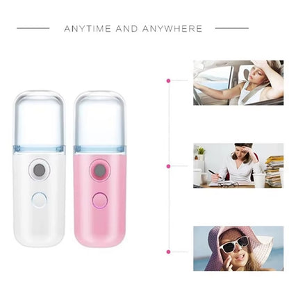 30Ml Mini Humidifier for Car Home Office Portable Rechargeable Small Wireless Personal Face Sprayer Cool Mist Maker Humidifier