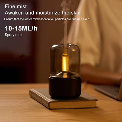 Electric Air Humidifier with LED Light Aroma Humidifier Diffuser Essential Oils Humidifiers Portable Cool Mist Humidifier
